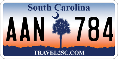 SC license plate AAN784