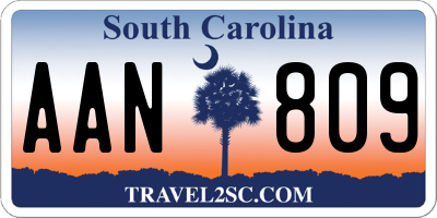 SC license plate AAN809