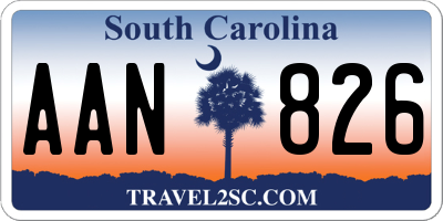 SC license plate AAN826