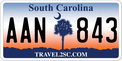 SC license plate AAN843