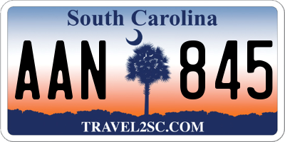 SC license plate AAN845