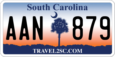 SC license plate AAN879