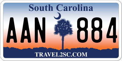 SC license plate AAN884