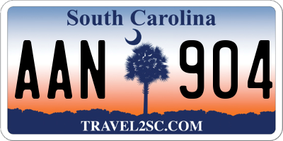 SC license plate AAN904