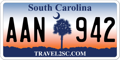 SC license plate AAN942