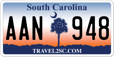 SC license plate AAN948