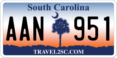 SC license plate AAN951