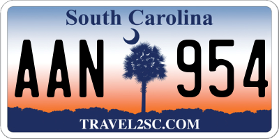 SC license plate AAN954