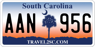 SC license plate AAN956