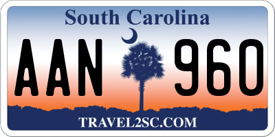 SC license plate AAN960