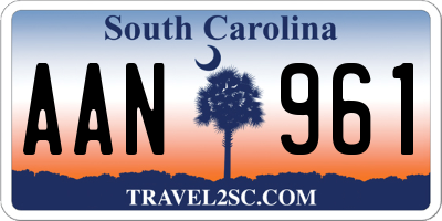 SC license plate AAN961