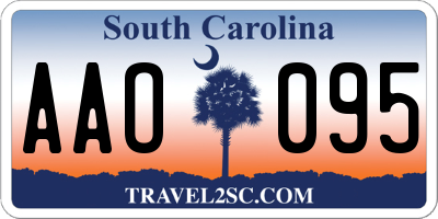 SC license plate AAO095