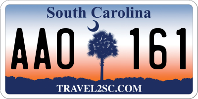 SC license plate AAO161