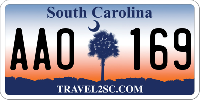 SC license plate AAO169