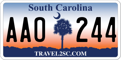 SC license plate AAO244