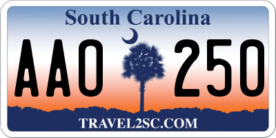 SC license plate AAO250