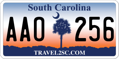 SC license plate AAO256