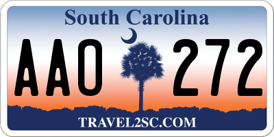 SC license plate AAO272