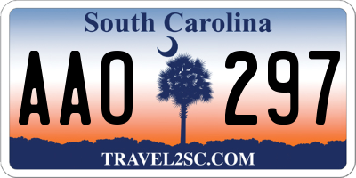 SC license plate AAO297