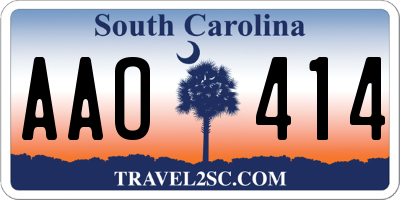 SC license plate AAO414