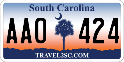 SC license plate AAO424