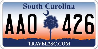 SC license plate AAO426