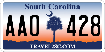 SC license plate AAO428