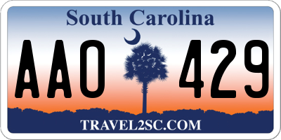 SC license plate AAO429