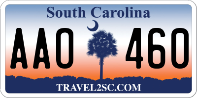 SC license plate AAO460