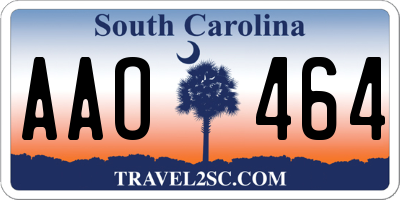 SC license plate AAO464