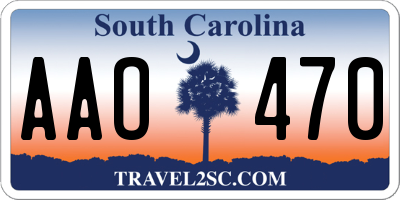 SC license plate AAO470