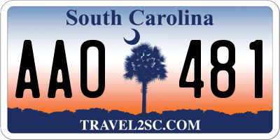 SC license plate AAO481