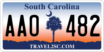 SC license plate AAO482