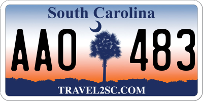 SC license plate AAO483