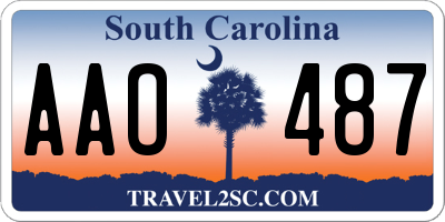 SC license plate AAO487