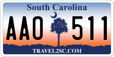 SC license plate AAO511