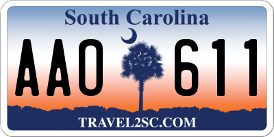 SC license plate AAO611