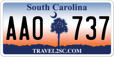 SC license plate AAO737