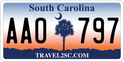 SC license plate AAO797