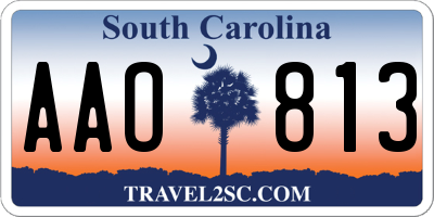 SC license plate AAO813