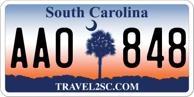 SC license plate AAO848