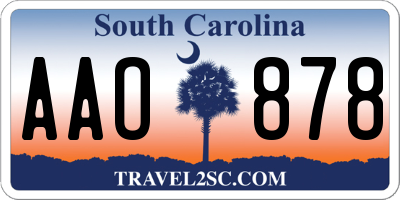 SC license plate AAO878