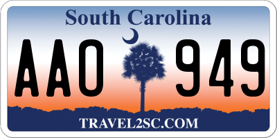 SC license plate AAO949