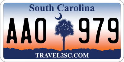 SC license plate AAO979