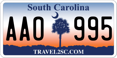 SC license plate AAO995