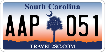 SC license plate AAP051