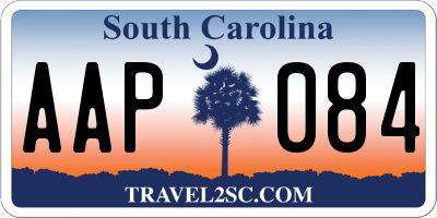 SC license plate AAP084