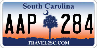 SC license plate AAP284