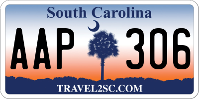 SC license plate AAP306