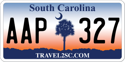 SC license plate AAP327